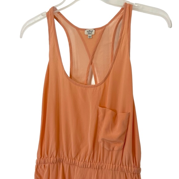 Wilfred Aritzia 100% Silk Victoire Open Back Dress Coral Orange Size XS - Picture 3 of 11